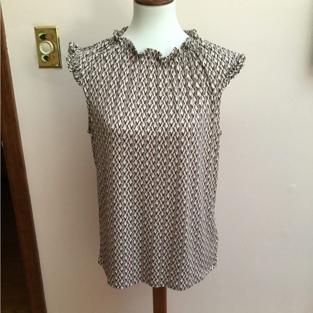 Adrianna Papell Sleeveless Abstract Print Top